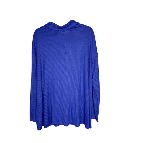 Lane Bryant Women's Plus Size 22/24 Cowl Neck Long Sleeve Royal Blue Sweater - Picture 2 of 10